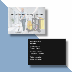 Commercial Cleaning And Janiotorial Business Card