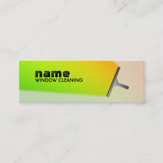Commercial Cleaning skinny business cards (Front)