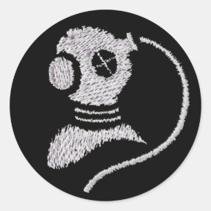 Commercial Diving Helmet Patch sticker