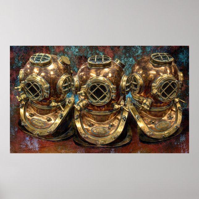 COMMERCIAL DIVING HELMETS POSTER (Front)