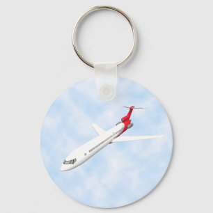 Commercial Jet Airplane: 3D Model: Keychain