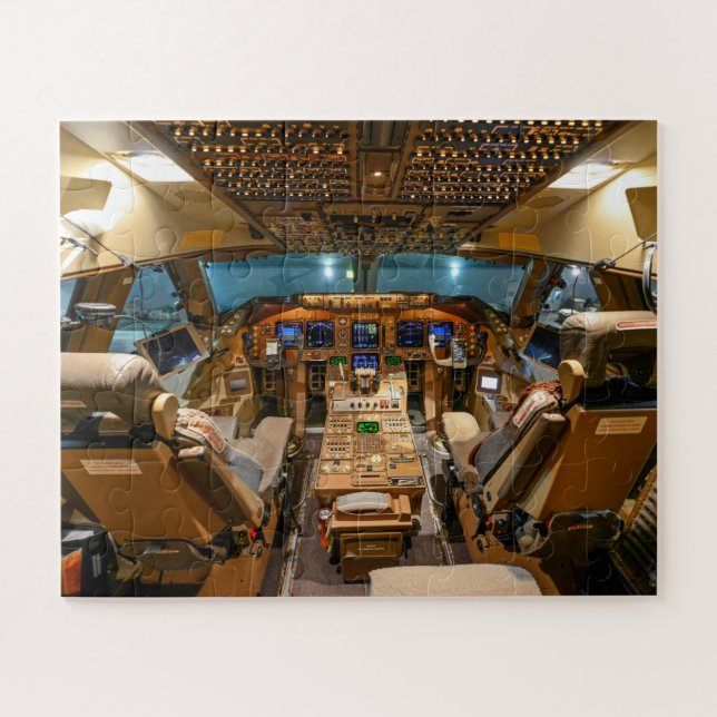 Commercial Jet Cockpit  Jigsaw Puzzle (Horizontal)