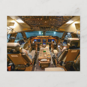 Commercial Jet Cockpit  Jigsaw Puzzle Postcard