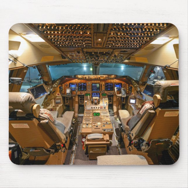 Commercial Jet Cockpit  Mouse Pad (Front)
