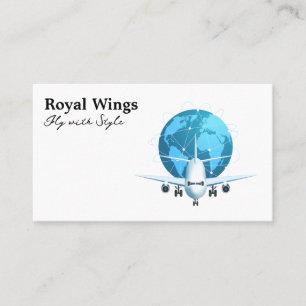 Commercial Plane   Global Network Business Card