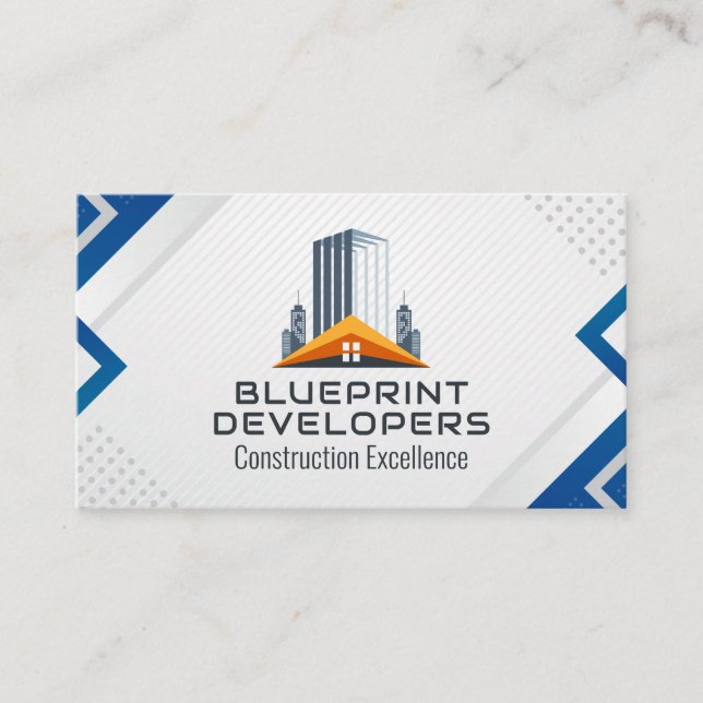 Commercial Properties | Construction Developers Business Card (Front)