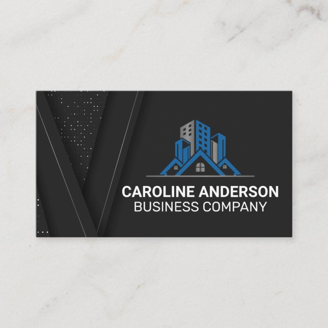 Commercial Real Estate Buildings Business Card (Front)