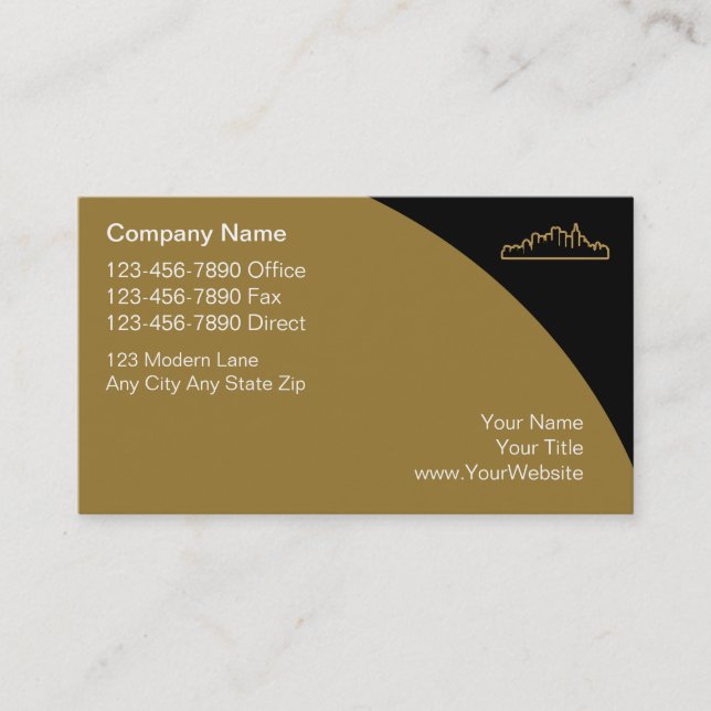 Commercial Real Estate Business Cards (Front)
