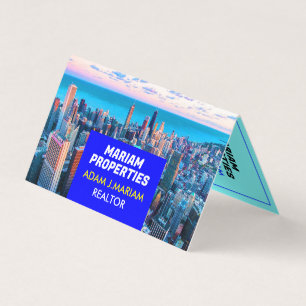 Commercial Real Estate QR Visiting Realtor Folded Business Card