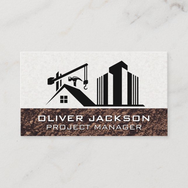 Commercial Residential Construction Site Business Card (Front)