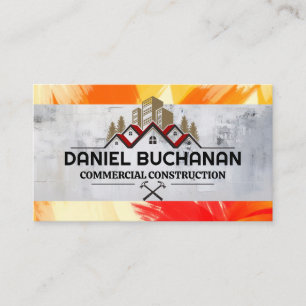 Commercial Residential Properties   Construction Business Card
