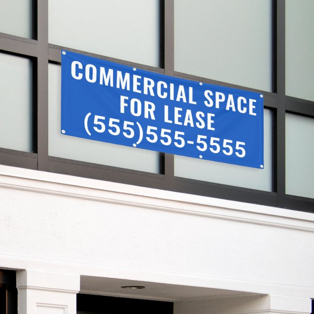 Commercial Space for Lease Banner (Outside Building)