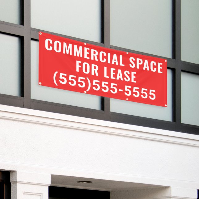 Commercial Space for Lease Banner (Outside Building)