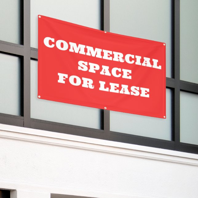 Commercial Space for Lease Banner (Outside Building)