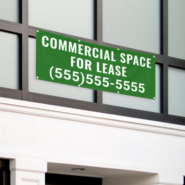 Commercial Space for Lease Banner (Outside Building)
