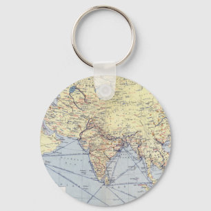 Commercial Trade Routes South Asia Keychain