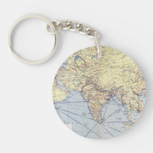 Commercial Trade Routes South Asia Keychain