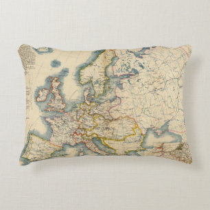 Commerciale Industrial Map of Europe Accent Pillow