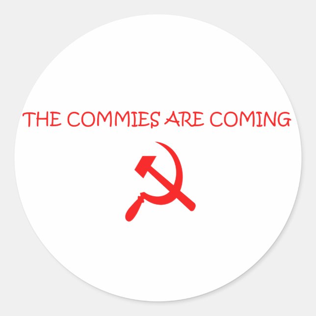 COMMIES CLASSIC ROUND STICKER (Front)
