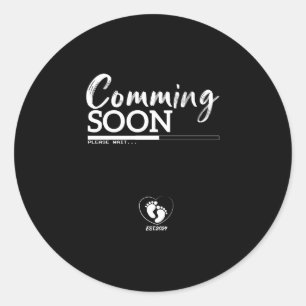 Comming soon est 2024 classic round sticker
