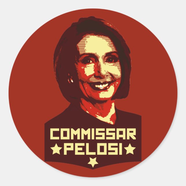 Commissar Pelosi Classic Round Sticker (Front)