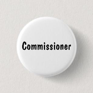 Commissioner 1 Inch Round Button