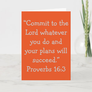"Commit to the Lord" Scripture Greeting Card