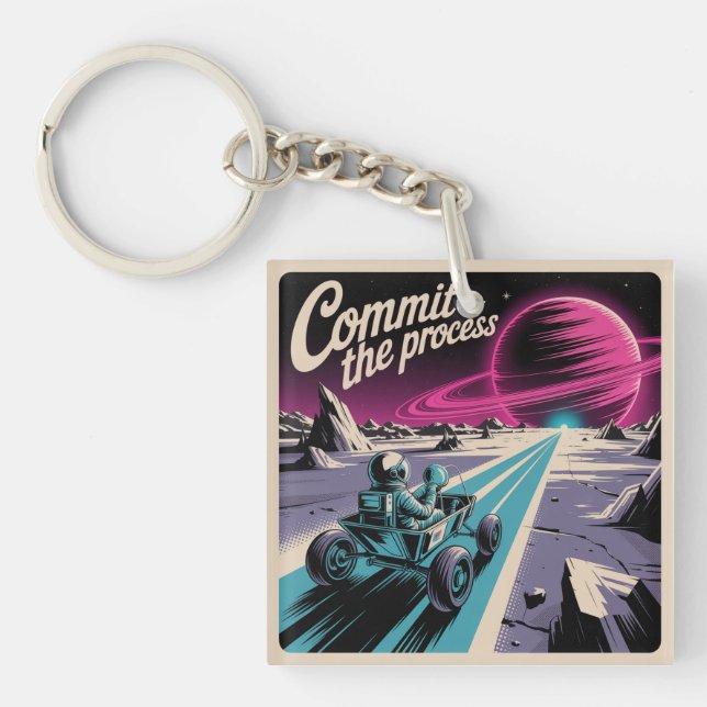Commit To The Process Keychain (Front)