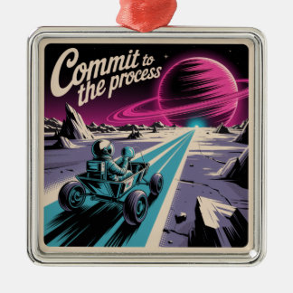 Commit To The Process Metal Ornament