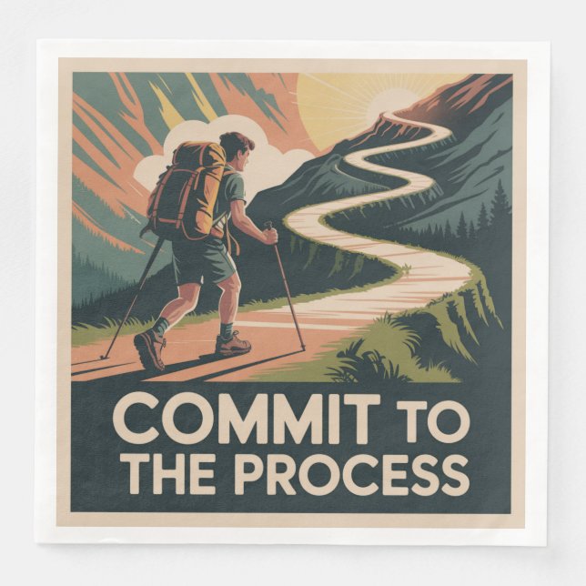 Commit To The Process Napkin (Front)