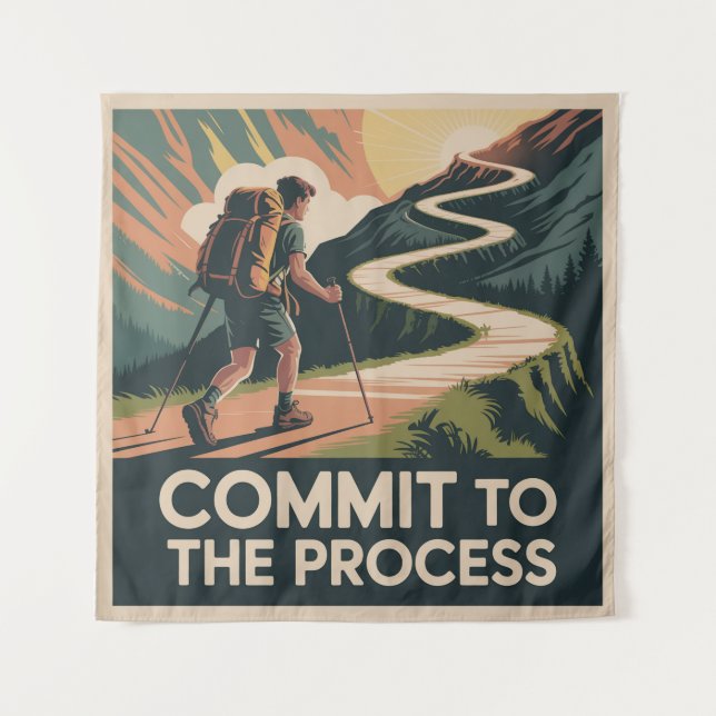 Commit To The Process Tapestry (Front)