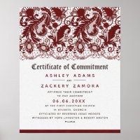 Commitment Ceremony Lace Wedding Certificate