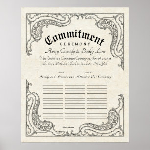 Commitment Guestbook and Wedding Certificate
