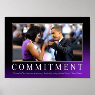 Commitment (Obama Fist Bump) Poster