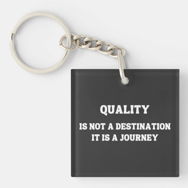 Commitment to Quality: A Journey of Excellence Keychain (Front)