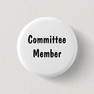 Committee Member 1 Inch Round Button
