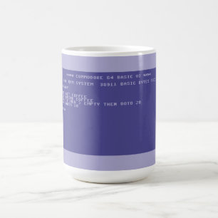 Commodore 64 Drink cofee basic program screen Coffee Mug