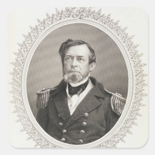Commodore Andrew Hull Foote Square Sticker (Front)