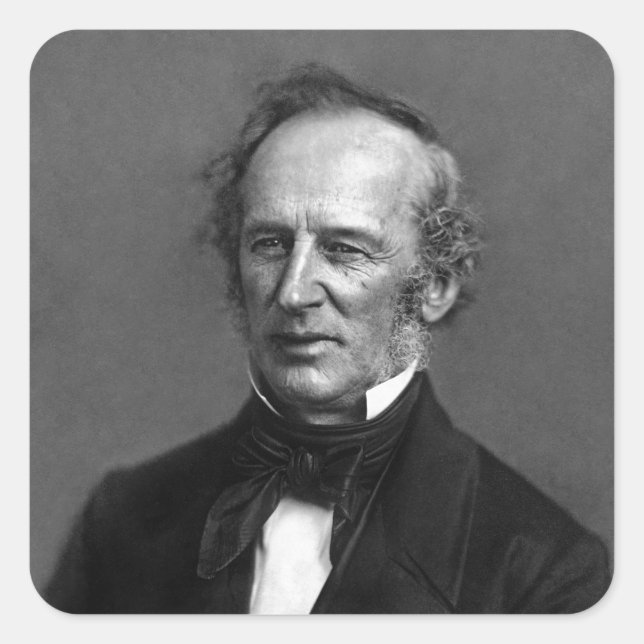 Commodore Cornelius Vanderbilt Portrait circa 1850 Square Sticker (Front)