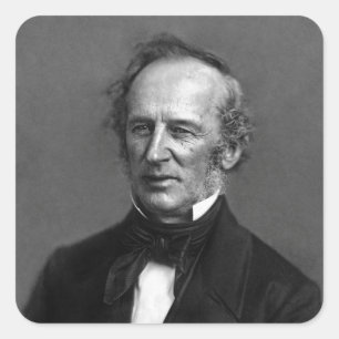 Commodore Cornelius Vanderbilt Portrait circa 1850 Square Sticker