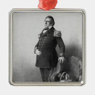 Commodore Matthew Calbraith Perry Metal Ornament