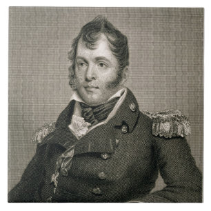 Commodore Oliver Hazard Perry (1785-1819), engrave Tile
