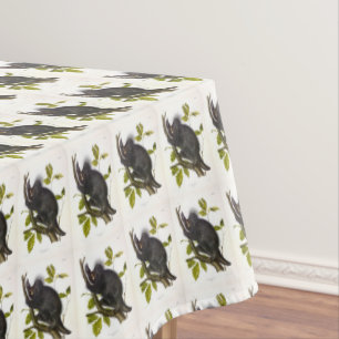 Common American Skunk or Striped Skunk, by Audubon Tablecloth