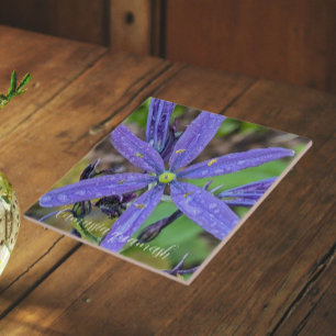 Common Blue Camas Floral Tile