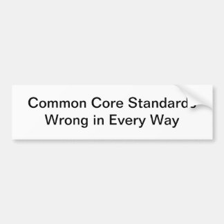 Common Core Bumper Sticker