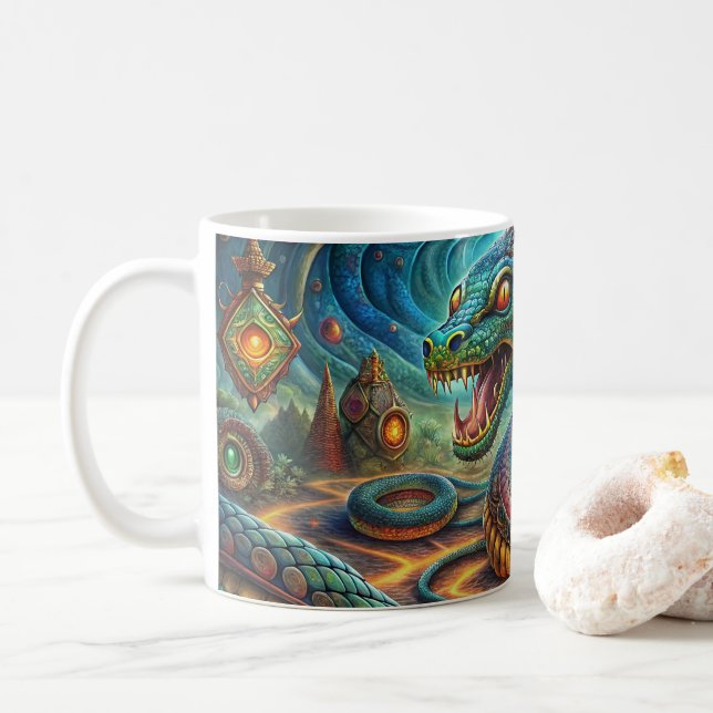 Common Descent Snake Coffee Mug (With Donut)