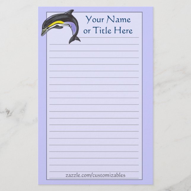 Common Dolphin Stationery (Front)
