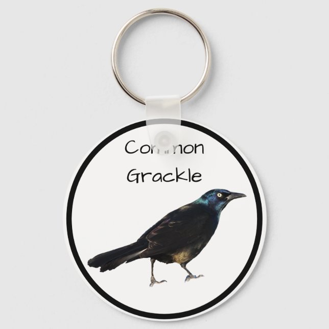 Common Grackle Keychain (Front)