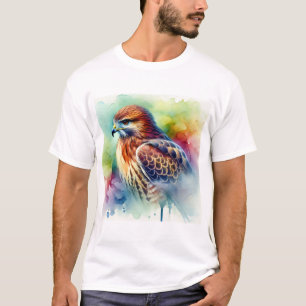 Common hawk 040924AREF122 - Watercolor T-Shirt