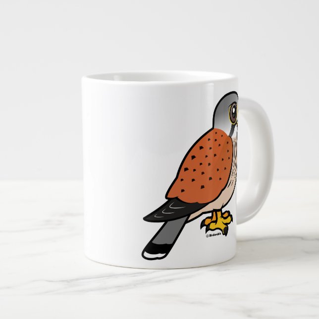 Common Kestrel Large Coffee Mug (Front Right)